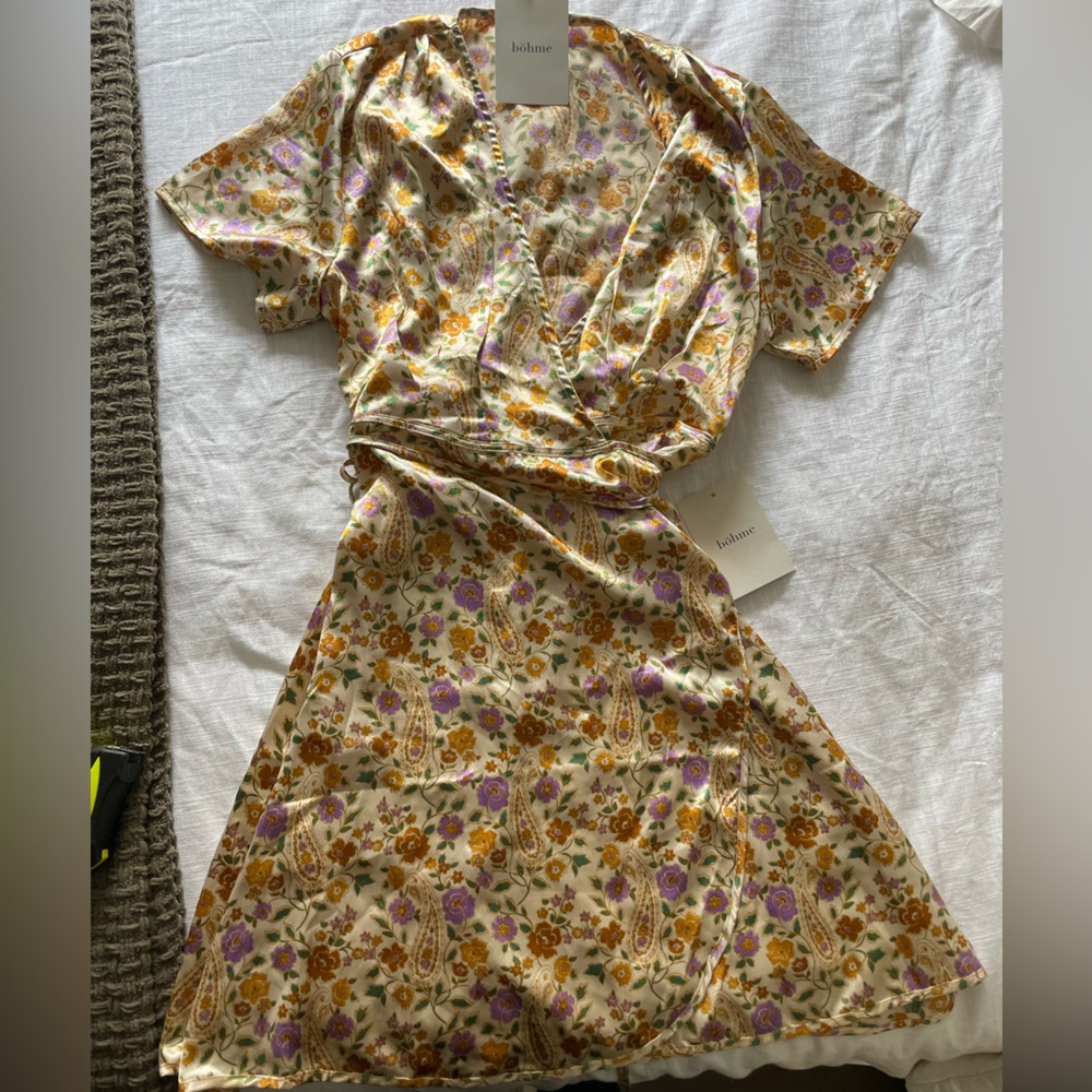 Bohme silk wrap dress